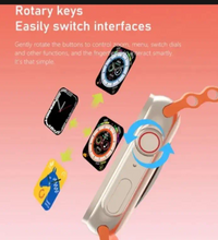 Ultra Smart Watch Bundle with 7-in-1 Interchangeable Straps, Fitness Tracker, Bluetooth Call, Heart Rate Monitor, & Wireless Charging Case